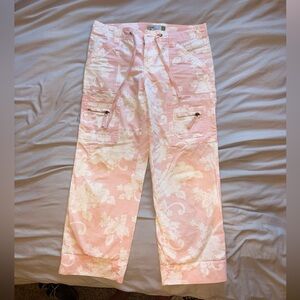 Old Navy Pink Floral Cargo Pants